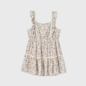 WILD FABLE Floral Print Apron Mini Dress (L)